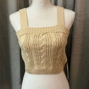 Forever 21 neutral cable knit tank top